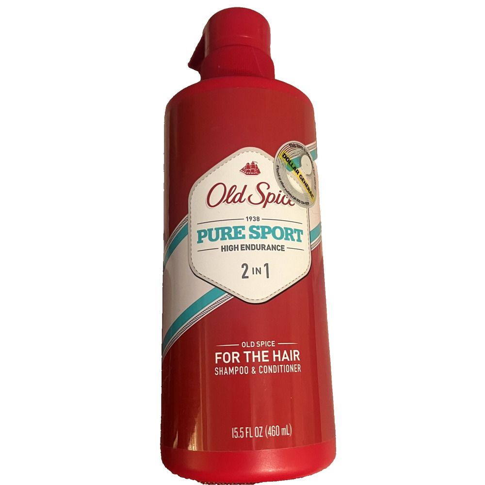 Old Spice Pure Sport High Endurance 2 in 1 Hair Shampoo & Conditioner 15.5 fl oz